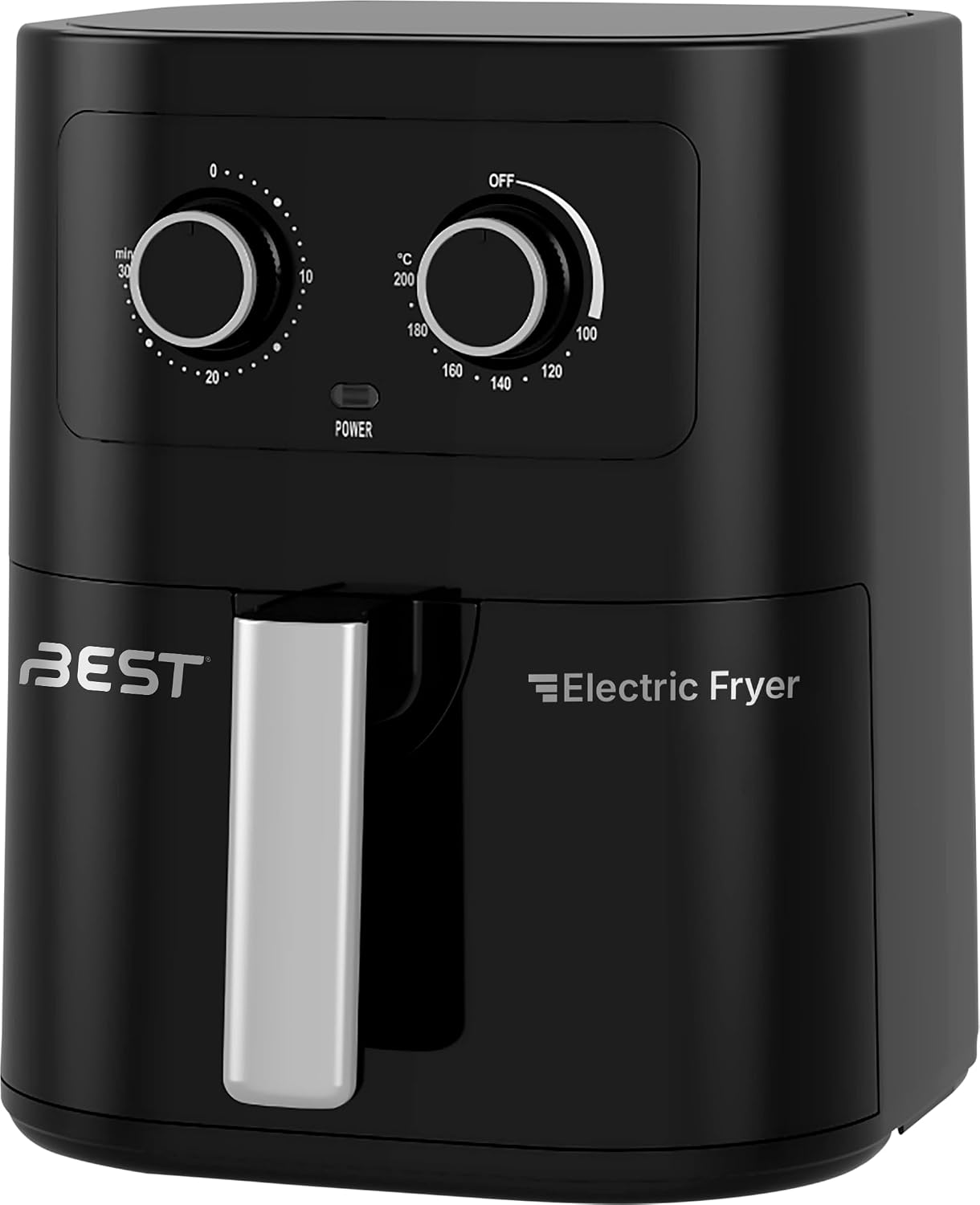BEST Fritadeira Elétrica Air Fryer 5L, 220v 1400W, Timer 30 Minutos, Temperatura até 200°C, Preto