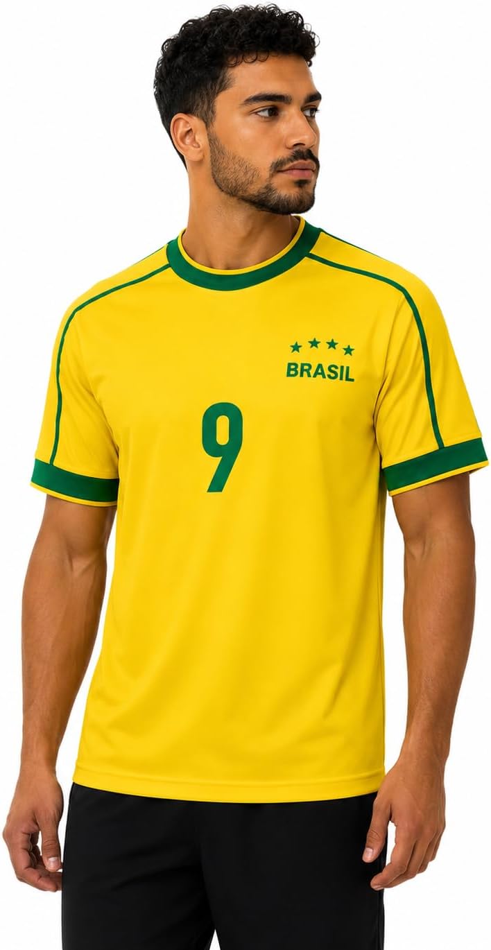 Camisa Retrô Do Brasil Copa Do Mundo 98