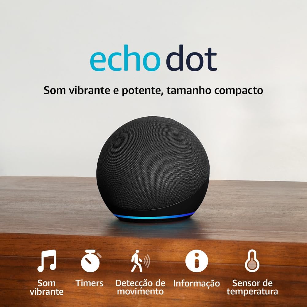 Echo Dot (Geração mais recente) | Smart speaker com Alexa