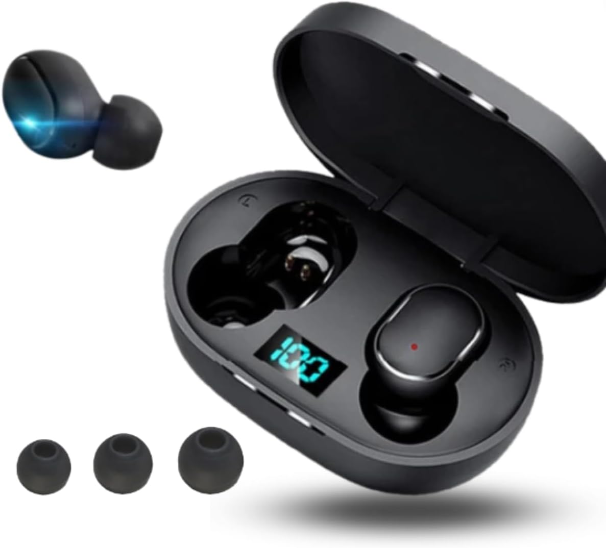 Fone de Ouvido Bluetooth Sem Fio Wireless 5.1 Duplo Com Visor, Premium Melhor Compra Mix®