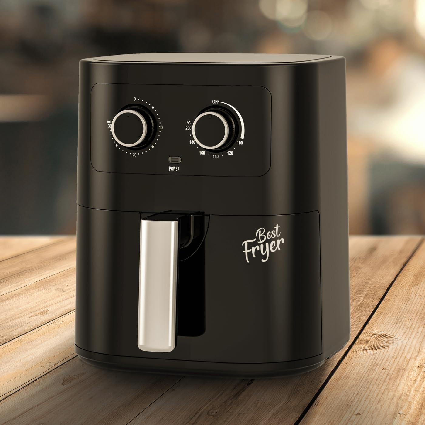 Fritadeira Eletrica Sem Oleo Air Fryer Controle de Temperatura e Grill Preta 5 Litros Saudável e Prática 1400W (110, Volts)