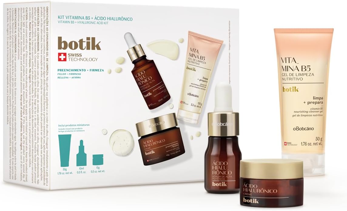 Kit Botik Ácido Hialurônico + Vitamina B5 3 itens Boticário
