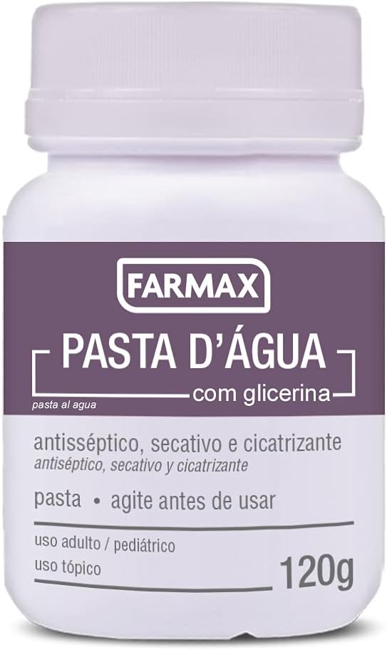 Pasta d'Água com Glicerina, Farmax, 120 G