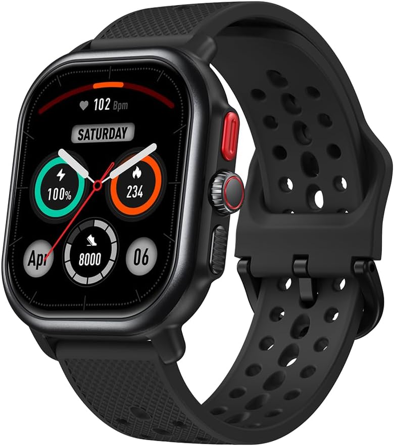 Zeblaze Beyond 3 Pro Smart Watch (atender/fazer chamada), exibição HD de 2,15 "AMOLED, IP68 impermeável 100 + modos esportivos Relógio de rastreador de fitness (Preto)